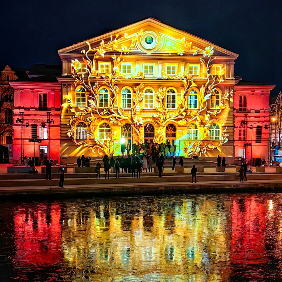 Videomapping na Kultúrnom dome Slávie, České Budějovice